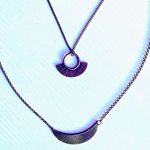 NWOT! Cool 😎 Unique Double Necklace - Picture 1 of 4